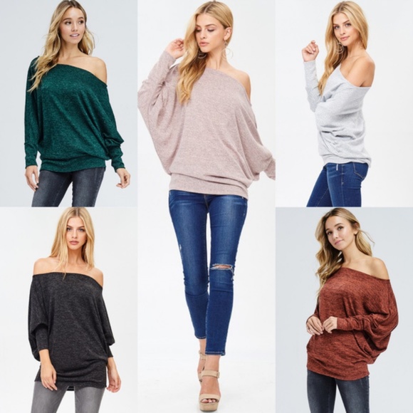 Adorable Off Shoulder Top in Green - Picture 2 of 2